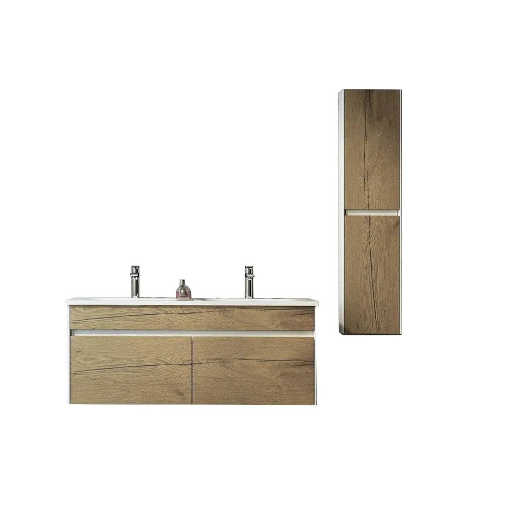 47" Elegant Floating Bathroom Vanity and Side Cabinet SY81703C, SY61703A