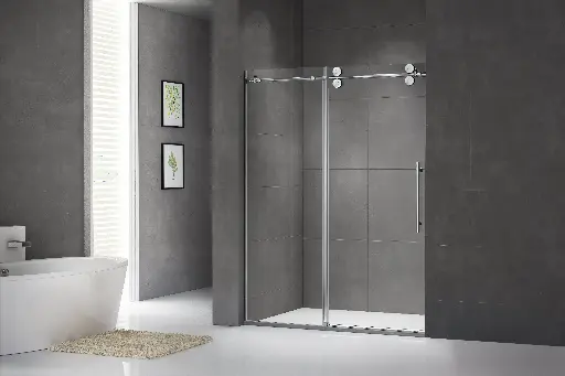 Double Rolling Sliding Glass Shower Doors SY56212(Chrome)