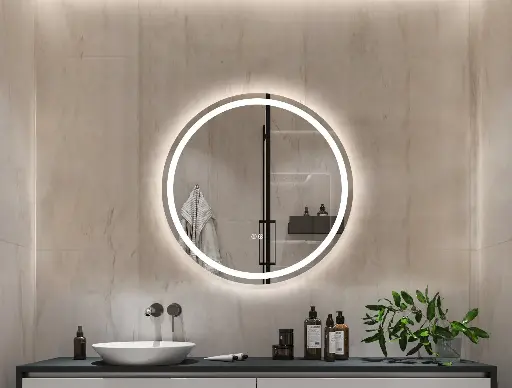 Round Backlit LED Bathroom Mirror With Light SY91071