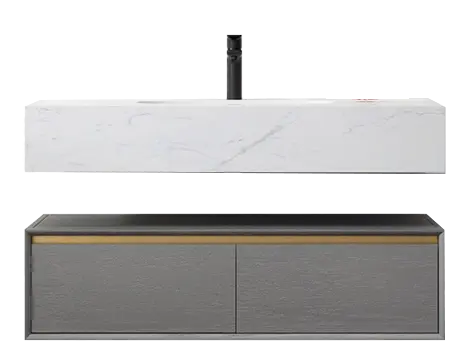 [SY815209-120] 47" Sophisticated Floating Bathroom Vanity SY815209-120