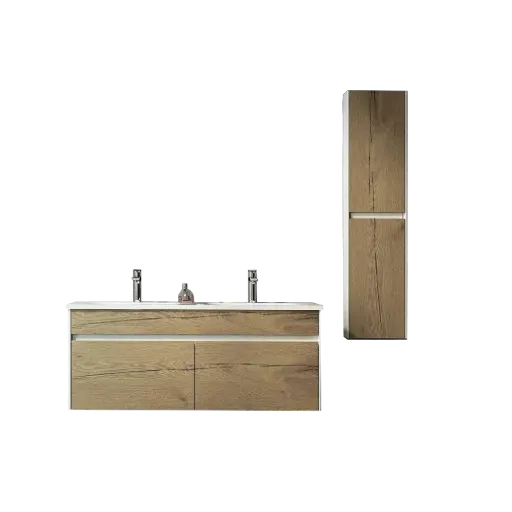 47" Elegant Floating Bathroom Vanity and Side Cabinet SY81703C, SY61703A