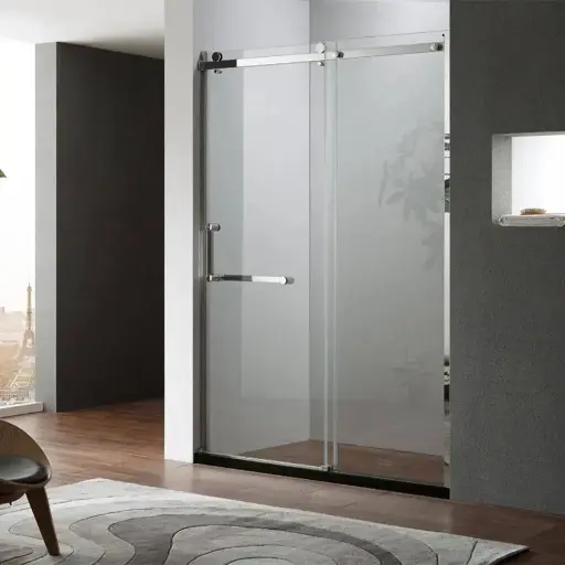 Bathroom Glass Shower Door SY90212(Matte Black)